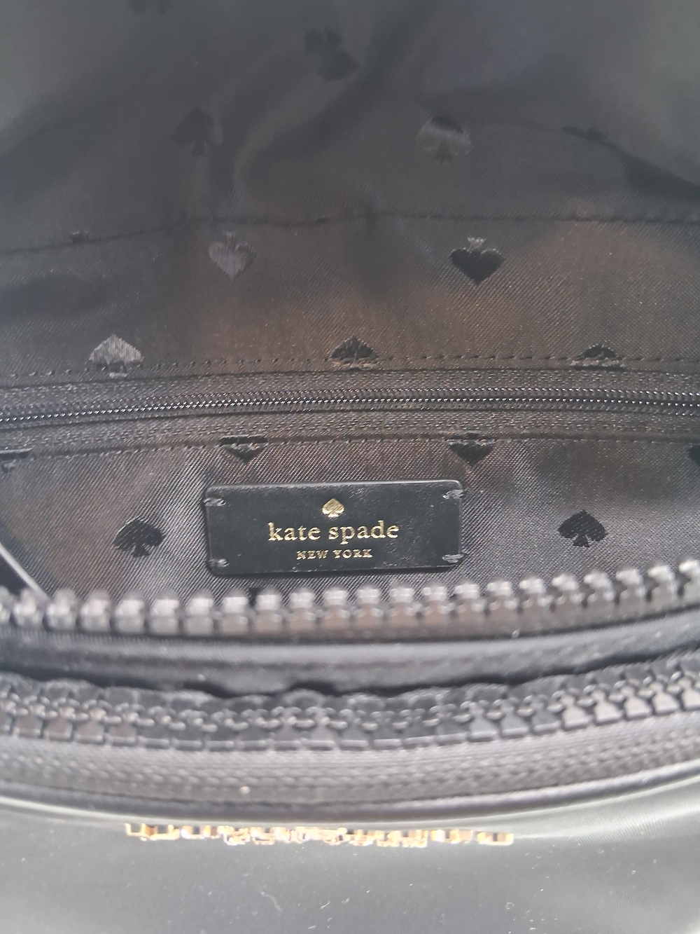 kate spade black mini belt bag with gold logo - Picture 2 of 3